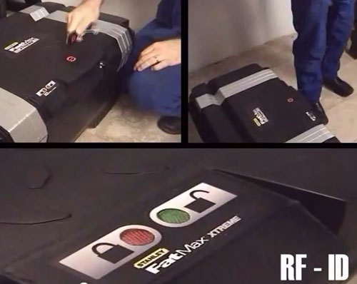 Инструментальные ящики Stanley с замками на RFID-метках